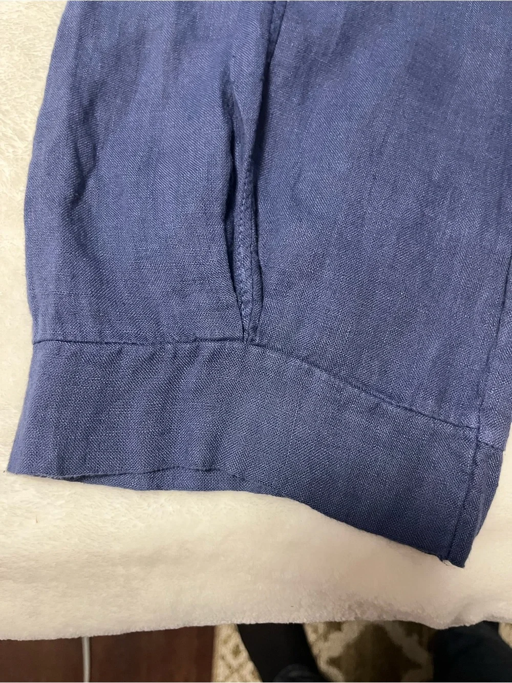 Lands Downunder  women Casual Linen Blend Navy Pants
